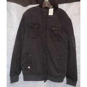 Southpole Heather Charcoal‎ Sherpa Lined Bomber Jacket Men's XL NWT